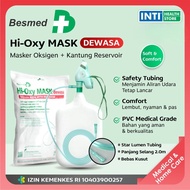 BESMED | Hi-Oxy Mask Non-Rebreathing / Masker Sungkup Oksigen Dewasa