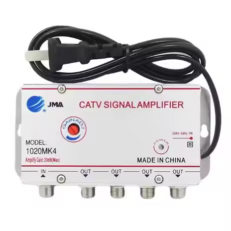 2025 Cheap Adjustable 1 In 2/3/4/6/8 Out Cable TV Splitter Amplifier 20dB Digital TV Antenna Signal 