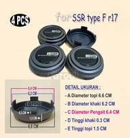 4 pcs Tutup as roda ban mobil dop center velg ssr type f ring 17 ssr type c r16
