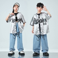 Ready Stock 100-175cm Children's Street Dance Suit Girls Catwalk Jazz Dance Suit hiphop Hip Hop Boys