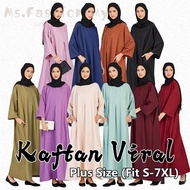 🌸Ready Stock🌸Kaftan Muslimah Women Baggy Long Maxi Dress Plus Size Jubah with Pocket Free Size (Fit 