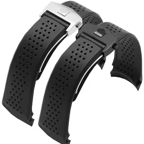 Natural Rubber Watchband For TAG HEUER GRAND CARRERA wristband Waterproof Sport Strap Soft Silicone