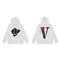 Vlone ลายนิ้วมือเสือชีต้าร์/เสื้อฮู้ดพิมพ์ใหม่ผ้าฝ้าย 100 %/ผ่อนคลาย และผ่อนคลาย(M-3XL)