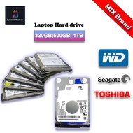 MIX BRAND & USED LAPTOP HDD 2.5 Notebook / Laptop HDD 1TB, 500GB, 320GB