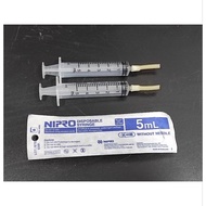5 cc. Milk Feeding Syringe With Nipple (2 Pieces/Pack) For Medicine Water Pump