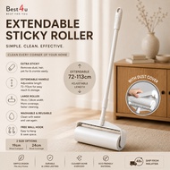 BEST4U 19/24cm Extendable Sticky Roller | Lint Roller | Roller Pembersih | Pet Hair Remover