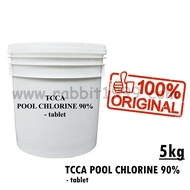 TCCA POOL CHLORINE 90% - tablet - 5kg - peralatan pembersih kolam renang / tablet pool chlorine / al