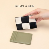 Checkerboard Storage Coin Purse Female Short Korean Version Fashion Coin Bag Key Card Bag Business C