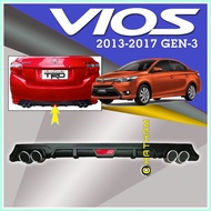 ◸ ❤ ♞Toyota Vios 2013 to 2017 ( Gen-3 ) Rear Diffuser Bumper Body Kit -