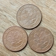 5 cent euro 2002 j Jerman (3 keping)