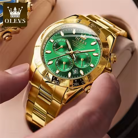 OLEVS Mature Men's Watch Multifunctional Dial Stainless steel Luminous Automatic Mechanical Watch fo
