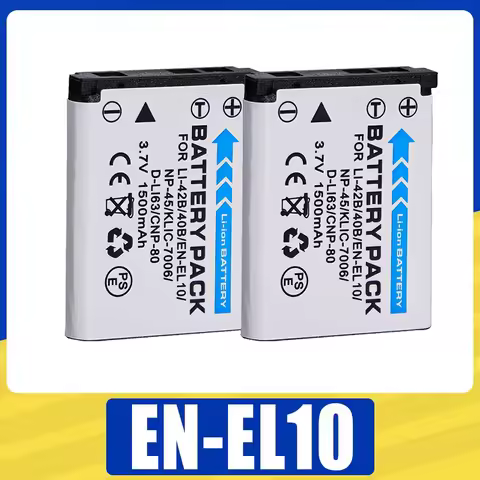 1500mAh Li-42B Li-40B NP-45 EN-EL10 D-Li63 D-Li108 NP-80 Camera Battery for Nikon for OLYMPUS for FU