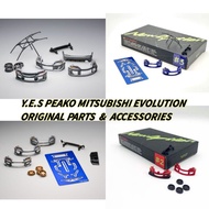 1:64 PARTS YES PEAKO (NEW) ORIGINAL FOR MITSUBISHI EVO 7 9 CT9A 4G63