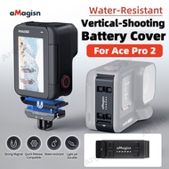 aMagisn Vertical Shooting Battery Cover for Insta360 Ace Pro 2 Aluminum Alloy Battery Cover wiht Qui