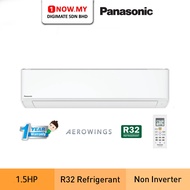 PANASONIC 1.5HP Standard Non Inverter Air Conditioner CS/CU-PN12WKH | PN-WKH Wall Mount Penghawa Dingin 冷气机