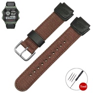 18mm Strap for Casio AE-1200WH/SGW-300/AQ-S810W/F91W Replacement Convex Canvas Bracelet for Men Wome