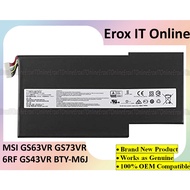 MSI GS43VR GS63 GS63VR 6RF GS73 GS73VR 6RF MS-17B1 MS-16H2 MS-16K2 GS63VR-7RF Series BTY-M6J M6J Bat