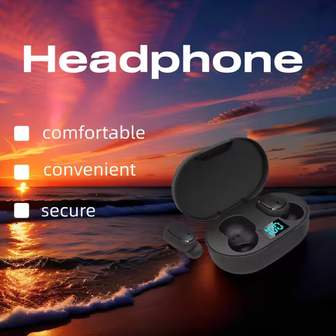E6S Wireless Bluetooth Earphones TWS Bluetooth Headset Wireless Earbuds Noise Cancelling Earphones w
