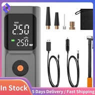 Digital Pressure Gauge Air Pump, Portable Tire Inflator Air Compressor for Car Bikes