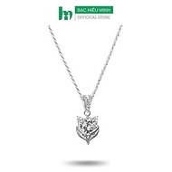 Dây Chuyền Nữ Bạc 925 Dây Xoắn Kép Hồ Ly Đá CZ Chống Xước Sang Trọng Sáng Đẹp Chính Hãng BẠC HIỂU MI
