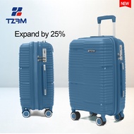 TZJM luggage bag travel Expandable Anti Theft Zipper PP luggage Unbreakable Polypropylene TSA PP Exp