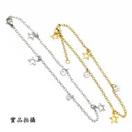 Bracelet Bracelet/Anklet Dual-Use Star Shining Rhinestones Stainless Steel Titanium Aidou {C4130}