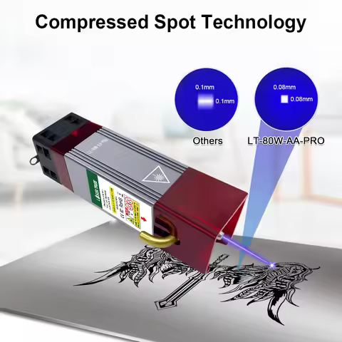 LASER TREE 5W 10W 20W Laser Module with Air Assist TTL Laser Head for Laser Engraving Cutting Machin