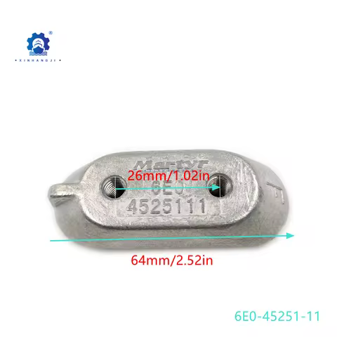 Outboard Engine Anode 6E0-45251-11 For Yamaha Outboard Motor 8-60HP 2 Stroke 4 Stroke Boat Engine 6E