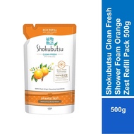 Shokubutsu Clean Fresh Shower Foam Orange Zest Refill Pack 500g