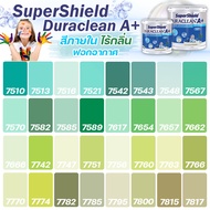 TOA Duraclean A+ ดูราคลีน เอพลัส กึ่งเงา สีเขียว สีภายใน สีเกรด15ปี สีน้ำ สีทาบ้าน