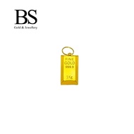 BS Jewellery 916(22K) Gold Hollow Gold Bar Pendant - B256