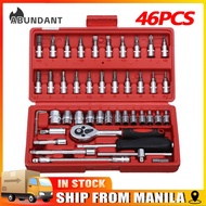 46pcs/set Tool Box Car Motorcycle Repair Set Hand Tools Home Service motor DIY Kit