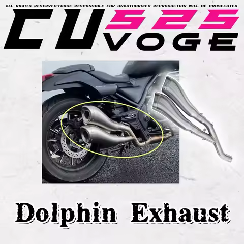 FOR VOGE CU525 CU-525 525CU Retro exhaust modification custom low dolphin exhaust VOGE CU525 CU-525 