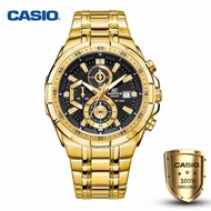 Jam Tangan Pria Merk Casio Edifice Type EFR-539 Gold Original Bm