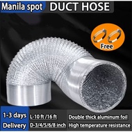 L-16ft Aluminium Air Ventilation Ducting Foil Tube Hose Duct Pipe Range hood hose  duct hose