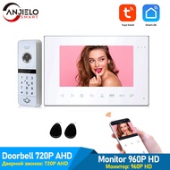 7 Monitor Color Video Doorbell Tuya Smart Home Video Intercom Wifi IR Night Camera Support Password 