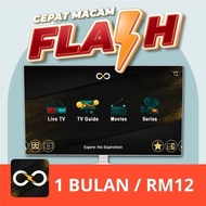 FlashTV 1/3/6 Bulan LiveTV/Movies/Filem/Drama/Android/iOS/EVPAD/LongTV/SyberTV/KingTV/SyokTV/TeleTV/Skytv/ODTV