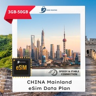 【China eSim 3GB-30GB】China Mainland (China Mobile) Unlimited Data eSim I GOGO ROAMING Travel eSIM