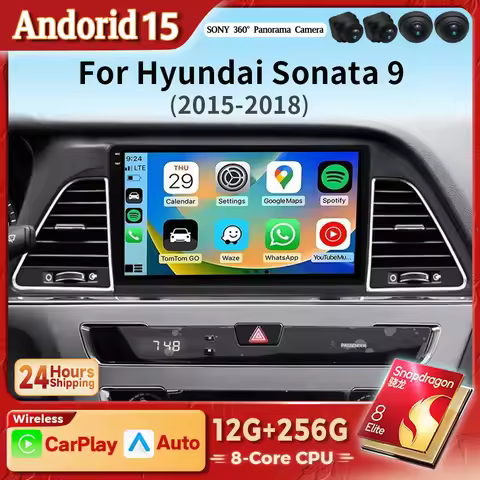 Android 15 Carplay Auto Car Radio Multimedia For Hyundai Sonata 7 LF 9 2014 2015 - 2017 Autoradio St
