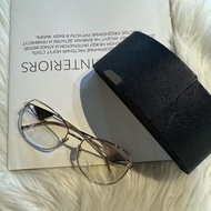 Prada 淺黃色造型眼鏡 墨鏡