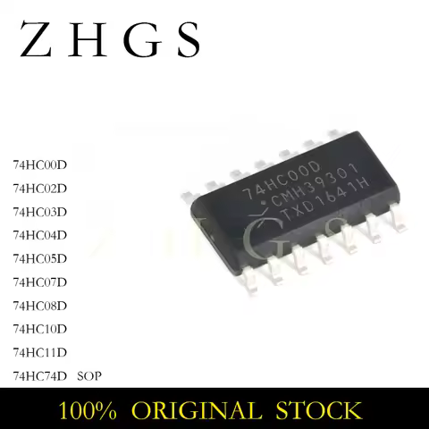 10PCS 74HC00D 74HC00 SN74HC00DR SOP-14 74HC02D 74HC03D 74HC04D 74HC05D 74HC07D 74HC08D 74HC10D 74HC1