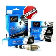 Torch Double Iridium Spark Plugs K7RTIP-11 (DENSO Equivalent Part No: IK22) - 4pcs set