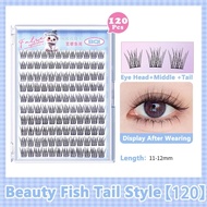 100-120 Cluster False Eyelashes, Self-Adhesive No Glue Lashes, 10-12mm Soft Natural Volume Glue Free