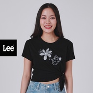 LEE เสื้อยืดแขนสั้นผู้หญิง คอลเลคชั่น Lee Pink ทรง Cropped รุ่น LE S225WTSSN33