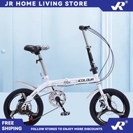 JR Foldable bicycle for women, super lightweight, portable, small, no installation, mini new 20 inch, 16 speed, adult, male