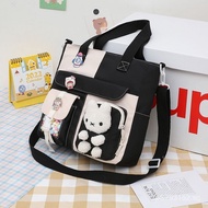 Book Bag Study Bag Cute Single Shoulder Class Girl Storage Bag Student Boy Handheld Cartoon File Bag
