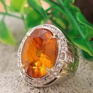 STONE GEM RING CITRINE OCTAGONnatural