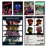 8ZLU Music Prints G-Gorillaz Poster HD posters waterproof ideal for living room bedroom bar decorati