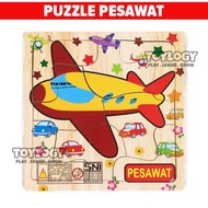 Educational Toys Kids Wooden Puzzle Airplane Plane Plane