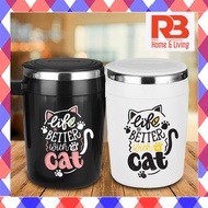 Mug Automatic Stirring Cawan Kacau Automatik Kitty Stirring Mug Rechargeable Coffee Mug Stainless St
